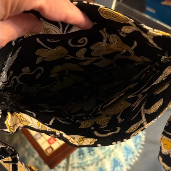 Vera Bradley Black and Yellow Floral Crossbody Bag - Picture 2 of 5